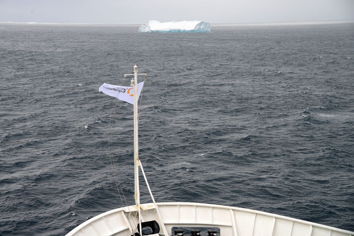 01E Iceberg Ahead As We Sail Between Aitcho Barrientos Island And Deception Island On Quark Expeditions Antarctica Cruise Ship